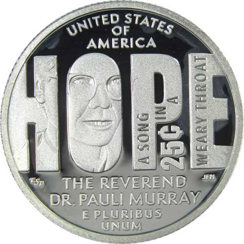 2024年 S ポーリ・マレー アメリカ人女性 25セント銀貨 .999 プルーフコイン|世界の紙幣・金・銀・銅 ラフテル