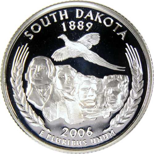 2006年 サウスダコタ州 25セント銀貨（プルーフ）｜世界の紙幣・金・銀・銅 ラフテル