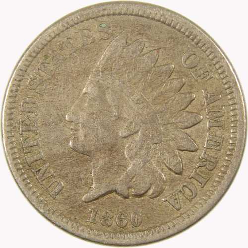 1860年インディアンヘッドセントF 精巧なディテール ペニー 1セント硬貨｜世界の紙幣・金・銀・銅 ラフテル