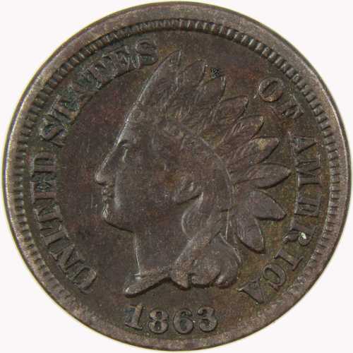 1863年インディアンヘッドセント VF（非常に良好な状態）ペニー 1セント硬貨｜世界の紙幣・金・銀・銅 ラフテル