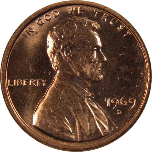 1969年 D リンカーン記念セント 未使用 ペニー 1セント硬貨|世界の紙幣・金・銀・銅 ラフテル