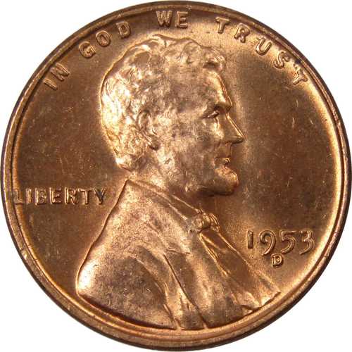 1953年 D リンカーン ウィートセント BU 未使用 ミントステート ブロンズ ペニー 1セント硬貨｜世界の紙幣・金・銀・銅 ラフテル 17,760円