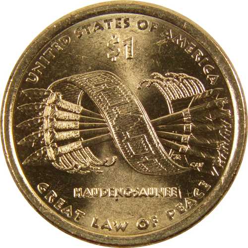 2010年 D グレート・ロー・オブ・ピース ネイティブ・アメリカン・ダラー BU 未流通 $1｜世界の紙幣・金・銀・銅 ラフテル 18,750円