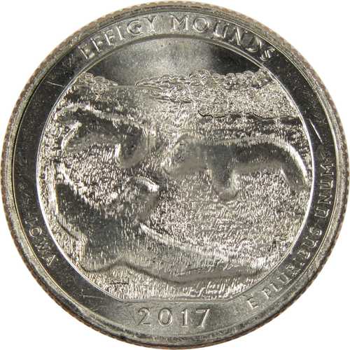 2017年 P エフィジー・マウンズ国立公園 25セント硬貨 未使用品 クラッドコイン｜世界の紙幣・金・銀・銅 ラフテル