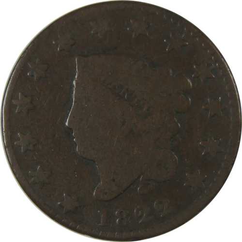 1822年 コロネットヘッド ラージセント G 良品 銅貨 1セント硬貨|世界の紙幣・金・銀・銅 ラフテル