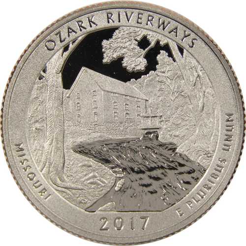 2017年 S オザーク国立砂漠鉄道国立公園 25セント硬貨 プルーフ クラッド ATB｜世界の紙幣・金・銀・銅 ラフテル 18,250円