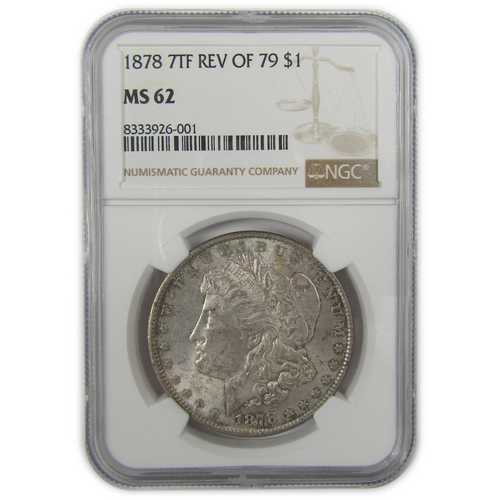1878年 7TF Rev 79 モルガン・ダラー MS 62 NGC 銀貨 未流通|世界の紙幣・金・銀・銅 ラフテル