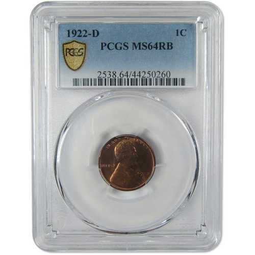 1922年 D リンカーン ウィートセント MS 64 RB PCGS ペニー 未流通 1セント硬貨｜世界の紙幣・金・銀・銅 ラフテル