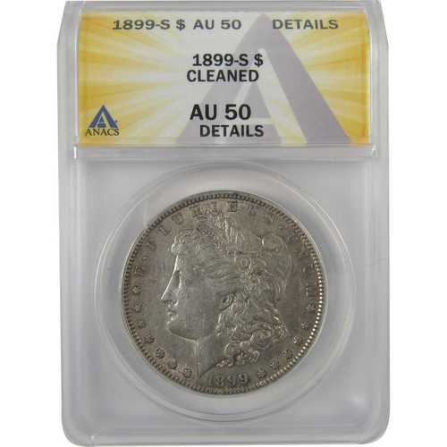 1899年Sミント モーガンドル AU 50 詳細 ANACS 銀貨 1ドル｜世界の紙幣・金・銀・銅 ラフテル