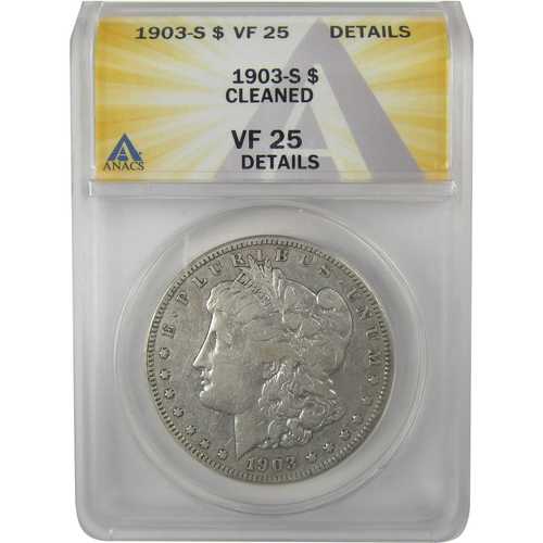 1903年Sミント モーガンドル VF 25 詳細 ANACS 銀貨 1ドル｜世界の紙幣・金・銀・銅 ラフテル