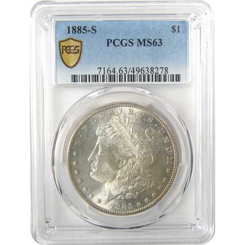 1885年Sミント モーガンドル MS 63 PCGS 未流通銀貨 1ドル硬貨｜世界の紙幣・金・銀・銅 ラフテル