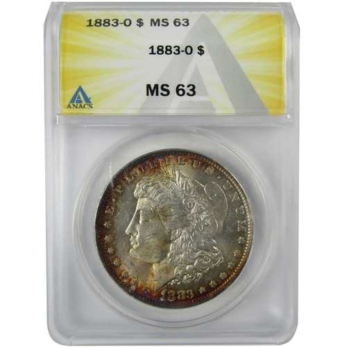 1883年 O モーガン銀貨 MS 63 ANACS 未使用 1ドル硬貨｜世界の紙幣・金・銀・銅 ラフテル