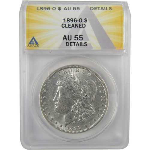 1896年 O モーガン ドル AU 55 詳細 ANACS 銀貨 1 ドル｜世界の紙幣・金・銀・銅 ラフテル