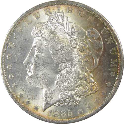 1885年 O モーガン銀貨 未流通 ミントステート トーン｜世界の紙幣・金・銀・銅 ラフテル