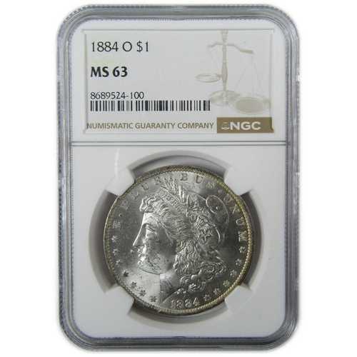 1884年 O モーガン銀貨 MS 63 NGC 未流通 1ドル硬貨|世界の紙幣・金・銀・銅 ラフテル