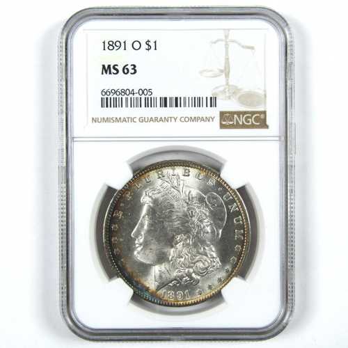 1891年 O モルガン ドル MS 63 NGC 銀貨 1ドル 未流通コイン｜世界の紙幣・金・銀・銅 ラフテル