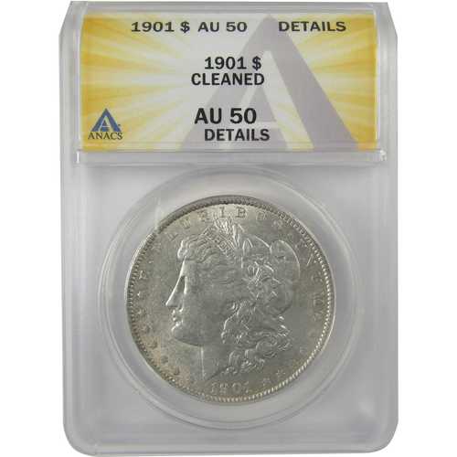 1901年 モーガン・ダラー AU 50 詳細 ANACS 銀貨 1ドル｜世界の紙幣・金・銀・銅 ラフテル