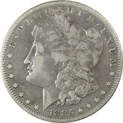 1885年Sミント モーガン銀貨 VF（極美品）1ドル硬貨｜世界の紙幣・金・銀・銅 ラフテル