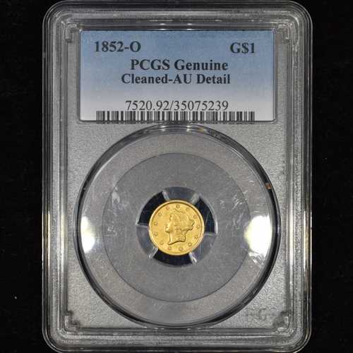 1852-O 1ドル金貨 NGC AU 詳細 コイン G$1 ほぼ未使用 239 信頼済み｜世界の紙幣・金・銀・銅 ラフテル