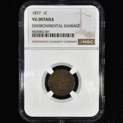 1877年インディアンヘッドセント NGC VG 詳細 1セント硬貨 非常に良い 001 信頼済み｜世界の紙幣・金・銀・銅 ラフテル