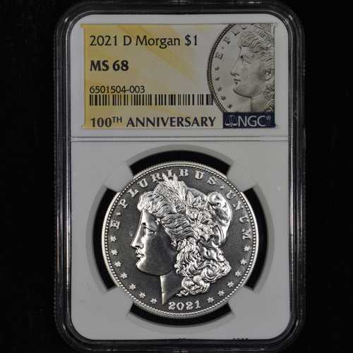 2021-D シルバー モルガン ドル NGC MS-68 記念コイン デンバー 003｜世界の紙幣・金・銀・銅 ラフテル