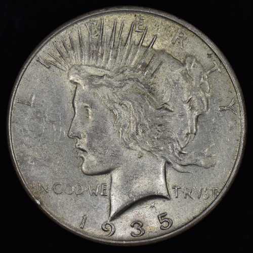 1935-P 1ドル平和銀貨 ほぼ未使用 S$1コイン 35BA TRUSTED｜世界の紙幣・金・銀・銅 ラフテル