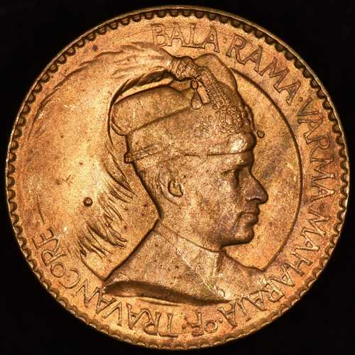 1938年 トラヴァンコール 1チャックラム 未使用品 インド ME 1114 コイン トラステッド｜世界の紙幣・金・銀・銅 ラフテル