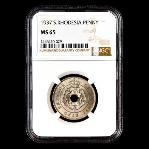 1937年 南ローデシア 1ペニー NGC MS-65 南S 希少コイン 029 信頼｜世界の紙幣・金・銀・銅 ラフテル