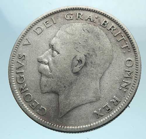 1929年 イギリス 英国 ジョージ5世 銀貨 ハーフクラウン i78368｜世界の紙幣・金・銀・銅 ラフテル