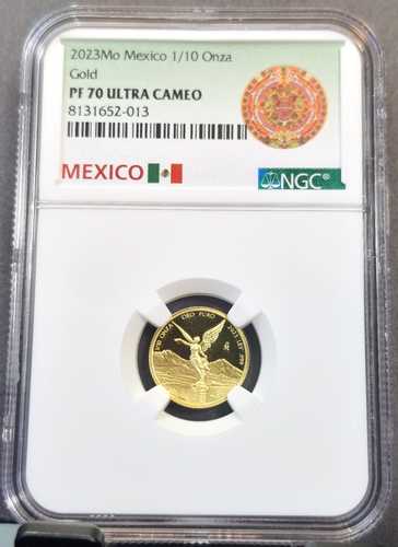 2023年 メキシコ 金貨 1/10オンス リベルタッド NGC PF 70 ウルトラカメオ レア パーフェクトグレード|世界の紙幣・金・銀・銅 ラフテル