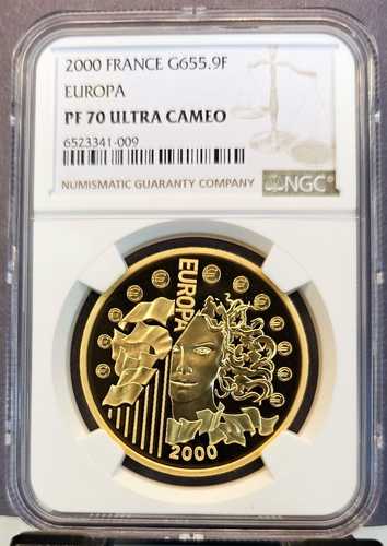 2000年 フランス 金貨 655.957フラン ヨーロッパ NGC PF 70 ウルトラカメオ レア パーフェクション|世界の紙幣・金・銀・銅 ラフテル