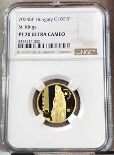 2024年 ハンガリー 金貨 100000フォリント 聖王 NGC PF 70 ウルトラカメオ レア パーフェクト|世界の紙幣・金・銀・銅 ラフテル
