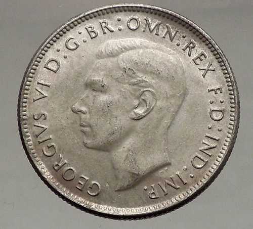 1944年 オーストラリア - フローリン 大型銀貨 ジョージ6世国王紋章 i56688｜世界の紙幣・金・銀・銅 ラフテル 43,550円