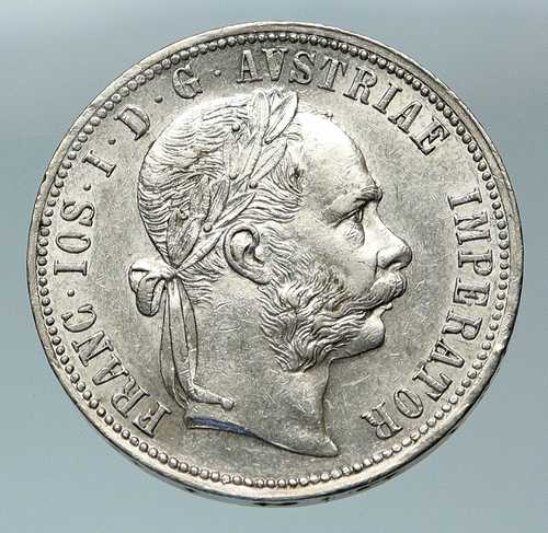 1888年 オーストリア フランツ・ヨーゼフ1世 アンティーク 本物 銀貨 1フローリン i84412|世界の紙幣・金・銀・銅 ラフテル