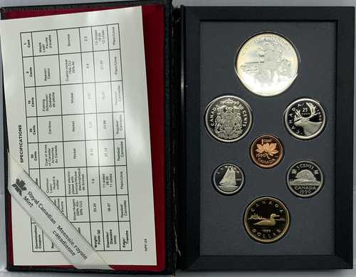 1990年 カナダ ヘンリー・ケルシー ネイティブ プルーフ貨幣 7枚セット うち1枚は銀貨 1ドル i114739｜世界の紙幣・金・銀・銅 ラフテル