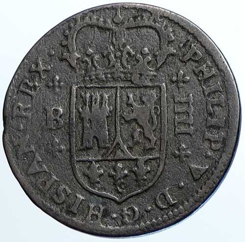 1720年 バルセロナ スペイン フェリペ5世 フィリップ アンティーク 4マラベデス コイン i108482｜世界の紙幣・金・銀・銅 ラフテル