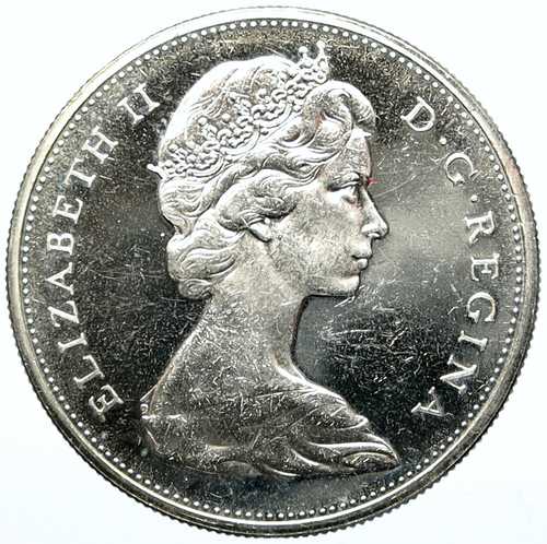 1965年 カナダ エリザベス2世女王記念 ボイジャーズ 本物 銀貨 i100948｜世界の紙幣・金・銀・銅 ラフテル 70,400円