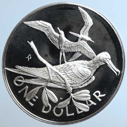 1973年 イギリス領ヴァージン諸島 エリザベス2世女王 鳥 プルーフ銀貨 i111433|世界の紙幣・金・銀・銅 ラフテル