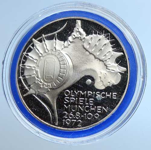 1972年 ドイツ ミュンヘン夏季オリンピック シュライフェ プルーフ銀貨 10マルク i109632|世界の紙幣・金・銀・銅 ラフテル