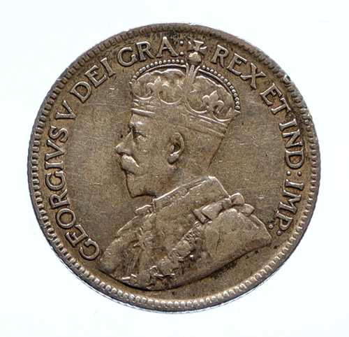 1917年 カナダ イギリス ジョージ5世 ニューファンドランド アンティーク銀貨 25セント i96486｜世界の紙幣・金・銀・銅 ラフテル