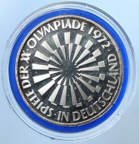 1972年ドイツ ミュンヘン夏季オリンピック スパイラルPRF 銀貨 10マルク i109662｜世界の紙幣・金・銀・銅 ラフテル