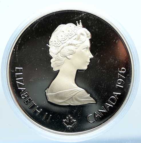 1976年 カナダ エリザベス2世女王 モントリオールオリンピック聖火 PRF 銀貨 5ドル i99059|世界の紙幣・金・銀・銅 ラフテル