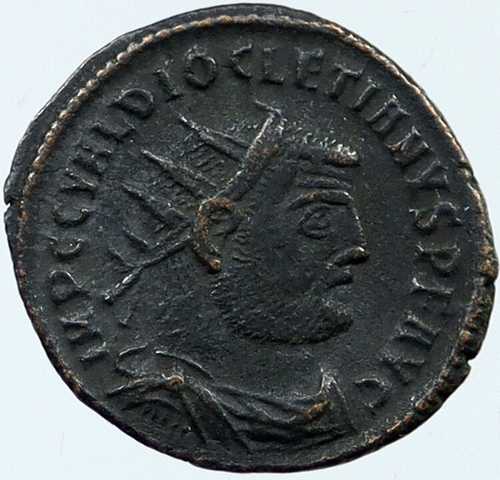 ディオクレティアヌス帝 295年 本物の古代ローマ硬貨 ユピテル ゼウス i118382|世界の紙幣・金・銀・銅 ラフテル