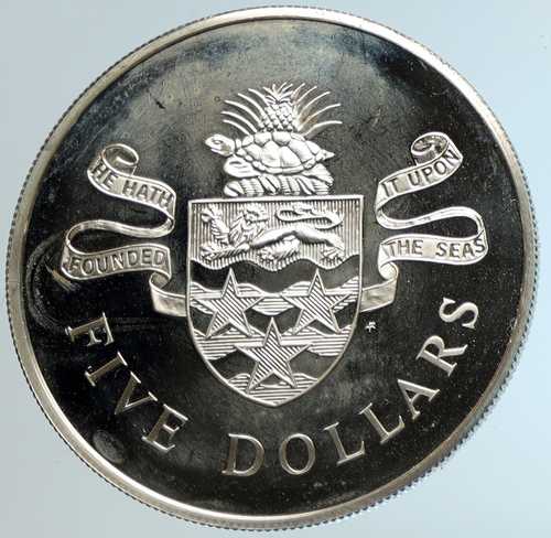 1979年 ケイマン諸島 4.2cm プルーフ銀貨 5ドル 英国エリザベス2世女王 i103218｜世界の紙幣・金・銀・銅 ラフテル