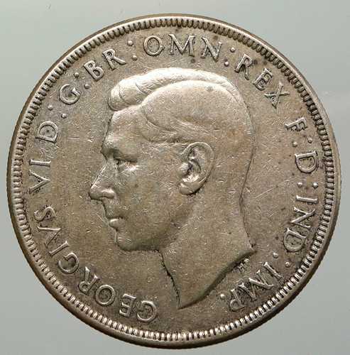 1937年 オーストラリア イギリス ジョージ6世 大型旧銀貨 i92985｜世界の紙幣・金・銀・銅 ラフテル