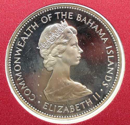 1973年 バハマ エリザベス2世女王 フラミンゴ 旧プルーフ銀貨 2ドル i95782｜世界の紙幣・金・銀・銅 ラフテル 70,400円