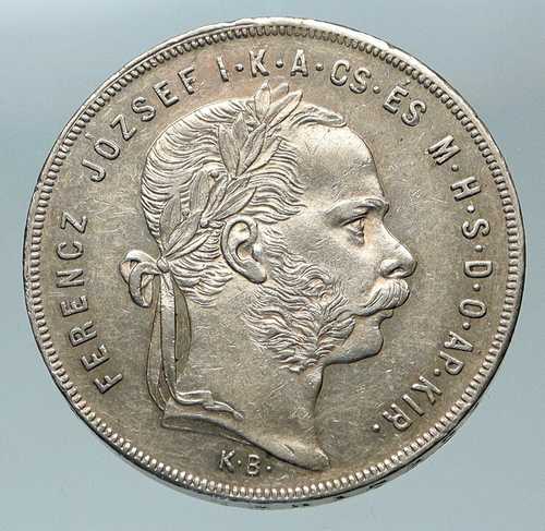 1879年 ハンガリー フランツ・ヨーゼフ1世 ハンガリー 純正銀貨 フォリント i84399|世界の紙幣・金・銀・銅 ラフテル