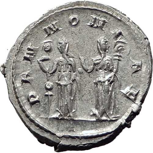 TRAJAN DECIUS 250AD ローマ シルバー 本物の古代ローマのコイン Pannoniae i65340｜世界の紙幣・金・銀・銅 ラフテル