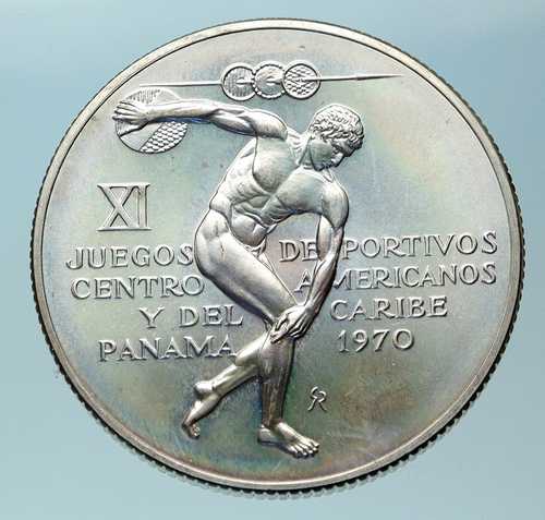 1970年パナマオリンピック形式競技大会 ギリシャ円盤投げ選手 銀貨 5B i83778｜世界の紙幣・金・銀・銅 ラフテル