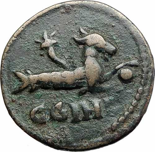 CARACALLA 198AD 本物のパリオン パリウム ミシア 古代ローマ コイン CAPRICORN i79984|世界の紙幣・金・銀・銅 ラフテル